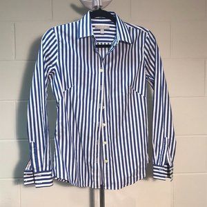 Blue and White Stripe Shirt Size 4